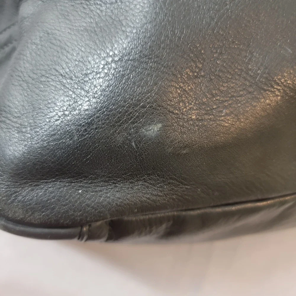 Coach Heritage 2 Way Leather Duffle Bag Black Authenticated Weekender F70561